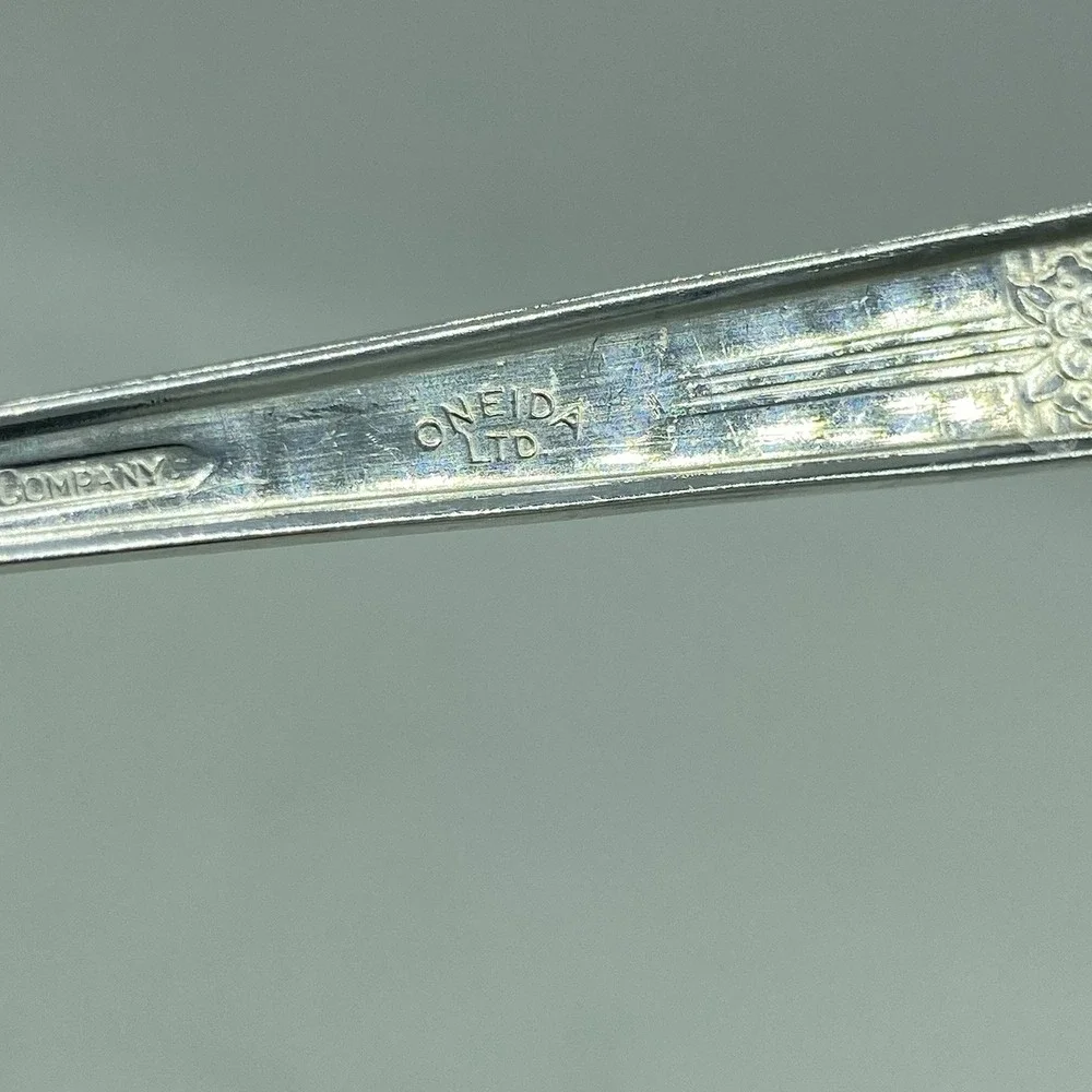 Oneida SILVER ROSE Silverplate SL&GH Rogers Flatware Set Of 11 Teaspoons Antique